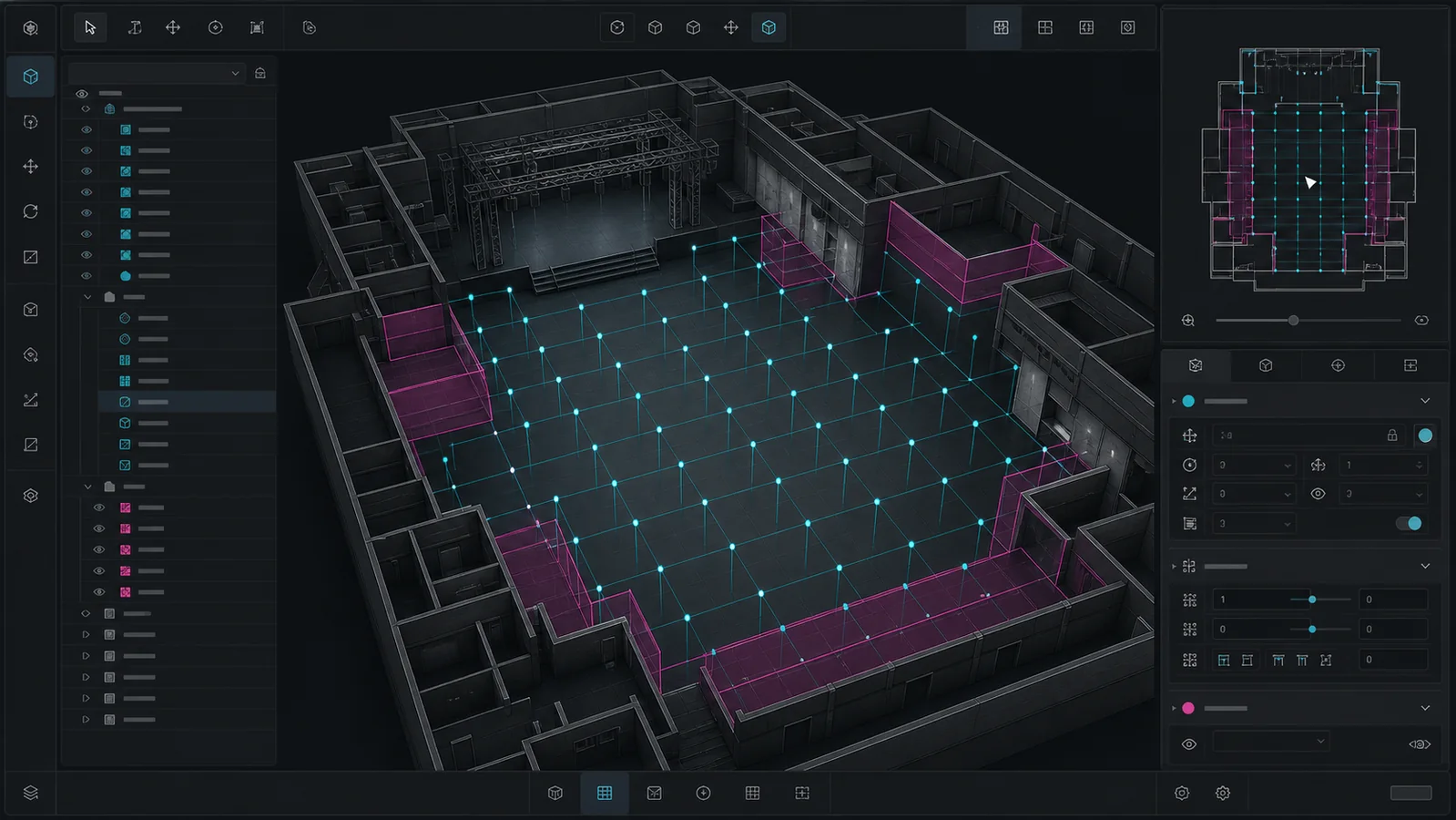 Layout Engine interface visual